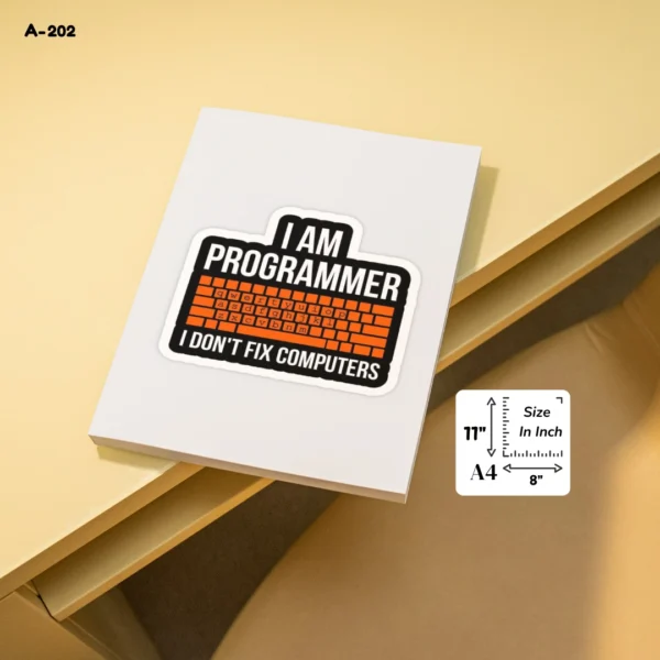 A4 Notebook A-202 I am Programmer