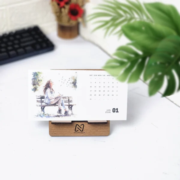 Minimal Desk Calendar 2026