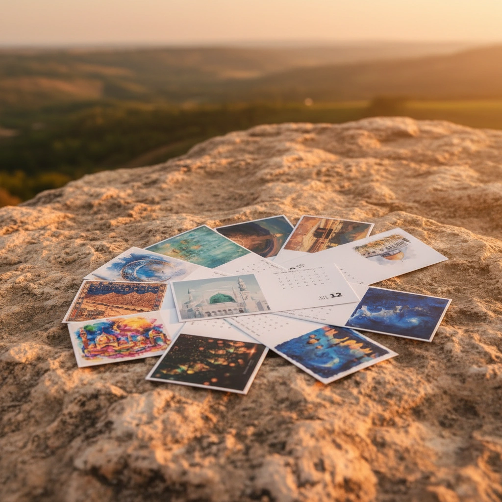 Minimal Desk Calendar (iii) 2026 - Islamic Theme - Image 2