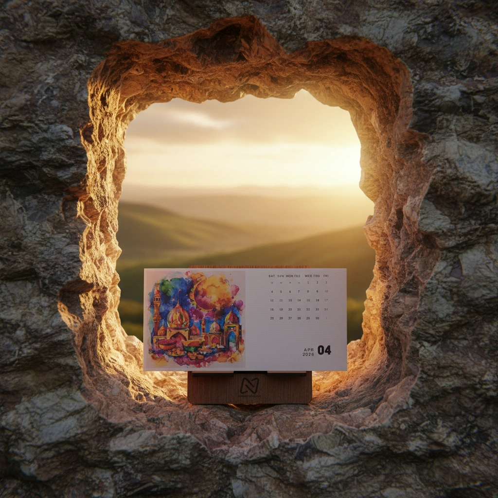 Minimal Desk Calendar (iii) 2026 - Islamic Theme - Image 3