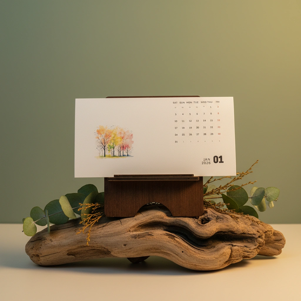 Minimal Desk Calendar (iv) 2026 - Minimal Theme